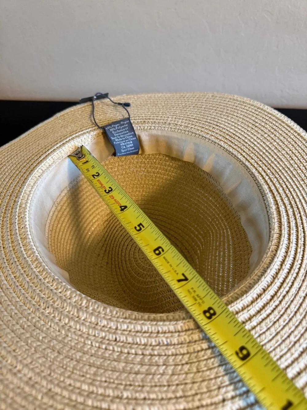 Vince Camuto Women’s Natural Sun Hat Animal Print Scarf Band NEW